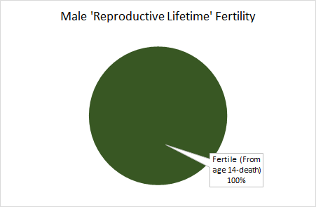Male reproductive lifetime fertility